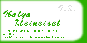 ibolya kleineisel business card